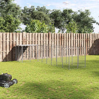 Gabbia per Cani Argento 6,05 m² in Acciaio 3082231