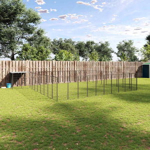 Gabbia per Cani Nera 31,46 m² in Acciaio 3082241