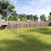 Gabbia per Cani Nera 37,51 m² in Acciaio 3082242