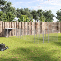 Gabbia per Cani Argento 13,31 m² in Acciaio 3082244