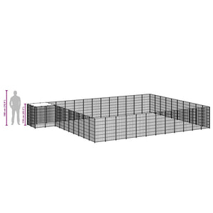 Gabbia per Cani Argento 37,51 m² in Acciaio 3082248