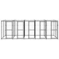 Gabbia per Cani da Esterno in Acciaio con Tetto 12,1 m² 3082252