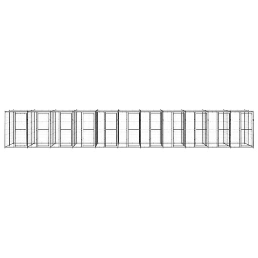 Gabbia per Cani da Esterno in Acciaio con Tetto 26,62 m² 3082258