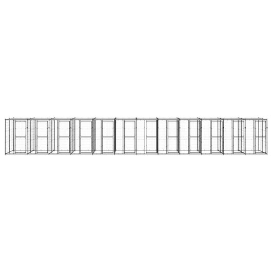 Gabbia per Cani da Esterno in Acciaio con Tetto 29,04 m² 3082259