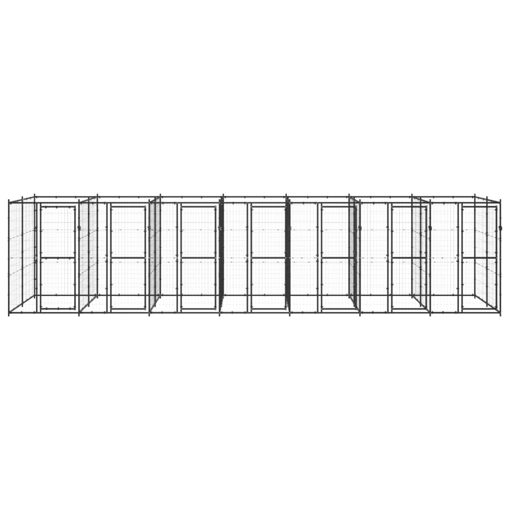 Gabbia per Cani da Esterno in Acciaio 16,94 m² 3082265