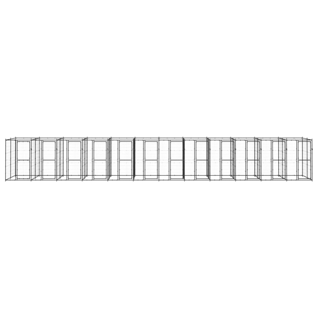 Gabbia per Cani da Esterno in Acciaio 29,04 m² 3082270