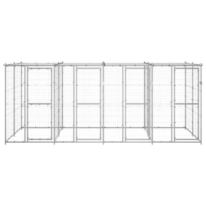 Gabbia per Cani da Esterno in Acciaio Zincato con Tetto 9,68mÂ² cod mxl 56930