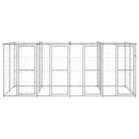 Cuccia da esterno gabbia recinto per animali box per cani da esterno in acciaio zincato con tetto 9,68 m² 02_0000447