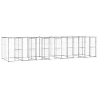 Gabbia per Cani da Esterno in Acciaio Zincato con Tetto 16,94mÂ² cod mxl 57014