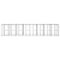 Gabbia per Cani da Esterno in Acciaio Zincato con Tetto 19,36mÂ² cod mxl 56941