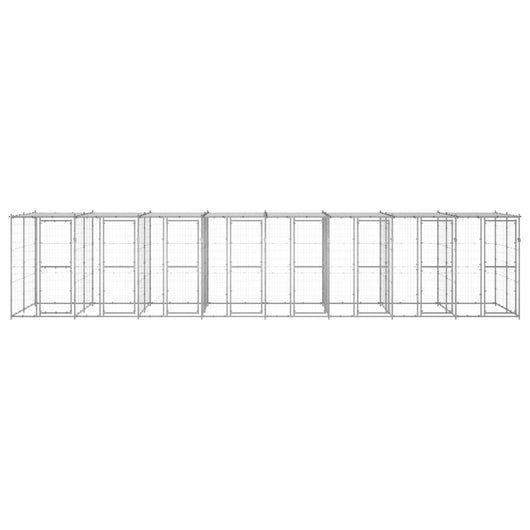 Gabbia per Cani da Esterno in Acciaio Zincato con Tetto 19,36mÂ² cod mxl 56941