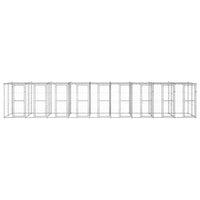 Gabbia per Cani da Esterno in Acciaio Zincato con Tetto 21,78mÂ² cod mxl 56925