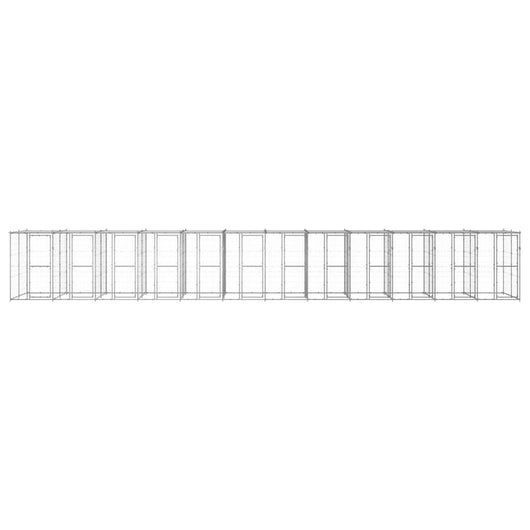 Gabbia per Cani da Esterno in Acciaio Zincato con Tetto 29,04m² 3082281