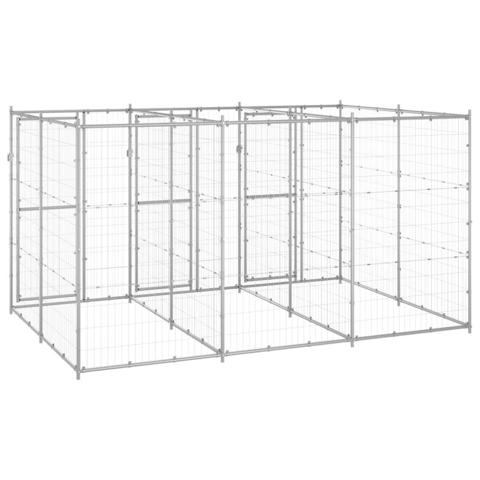 Gabbia per Cani da Esterno in Acciaio Zincato 7,26 mÂ² cod mxl 60002