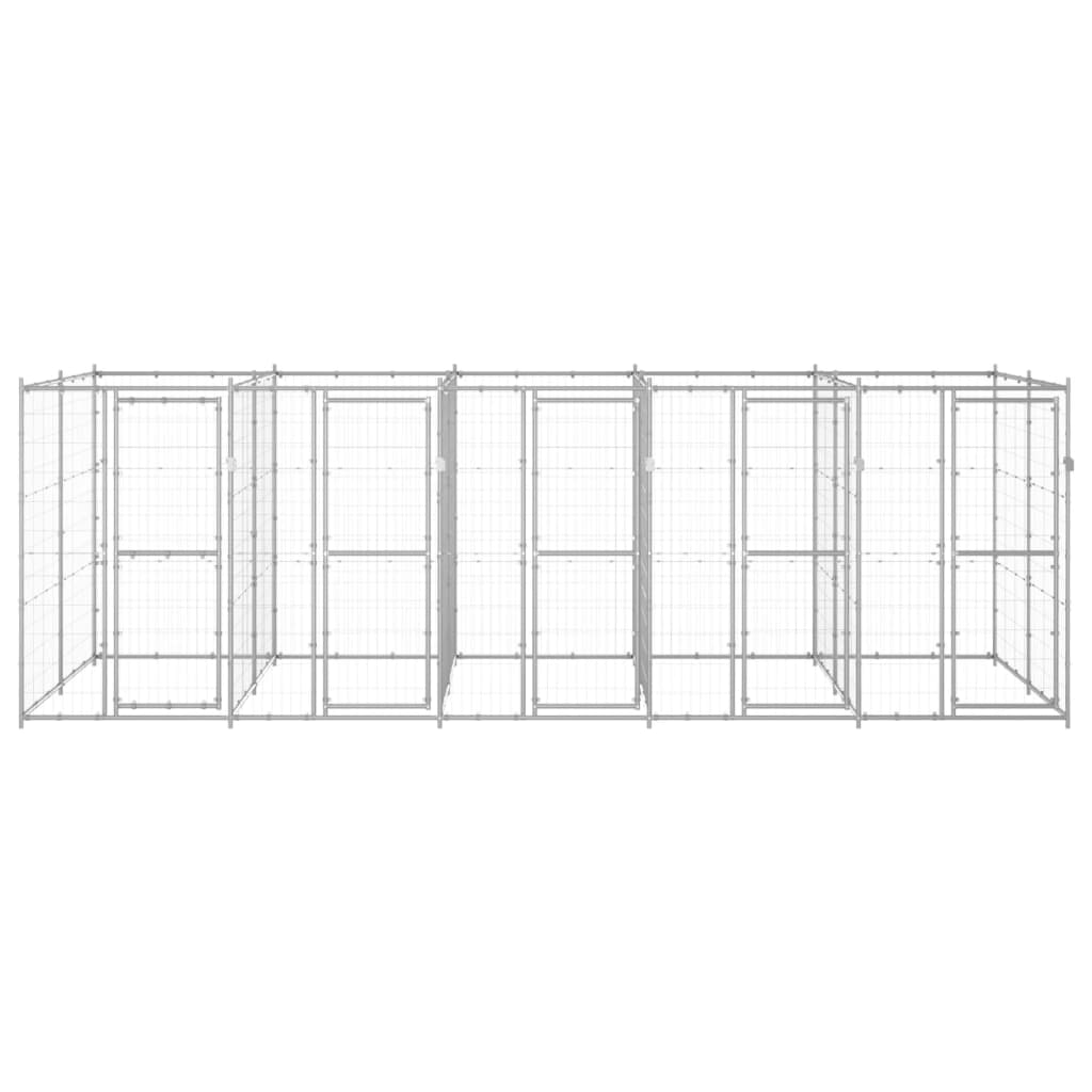 Gabbia per Cani da Esterno in Acciaio Zincato 12,1 mÂ² cod mxl 59965