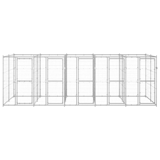 Gabbia per Cani da Esterno in Acciaio Zincato 12,1 mÂ² cod mxl 59965