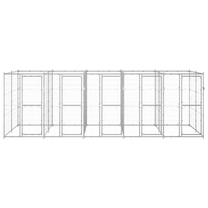 Gabbia per Cani da Esterno in Acciaio Zincato 12,1 mÂ² cod mxl 59965