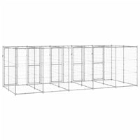 Gabbia per Cani da Esterno in Acciaio Zincato 12,1 m² 3082285