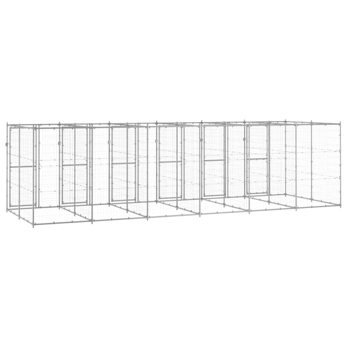 Gabbia per Cani da Esterno in Acciaio Zincato 14,52 mÂ² cod mxl 59966