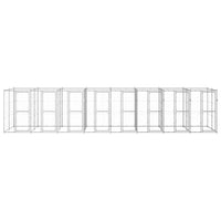 Cuccia da esterno gabbia recinto per animali box per cani da esterno in acciaio zincato 19,36 m² 02_0000411