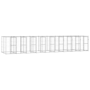 Gabbia per Cani da Esterno in Acciaio Zincato 21,78mÂ² cod mxl 59981