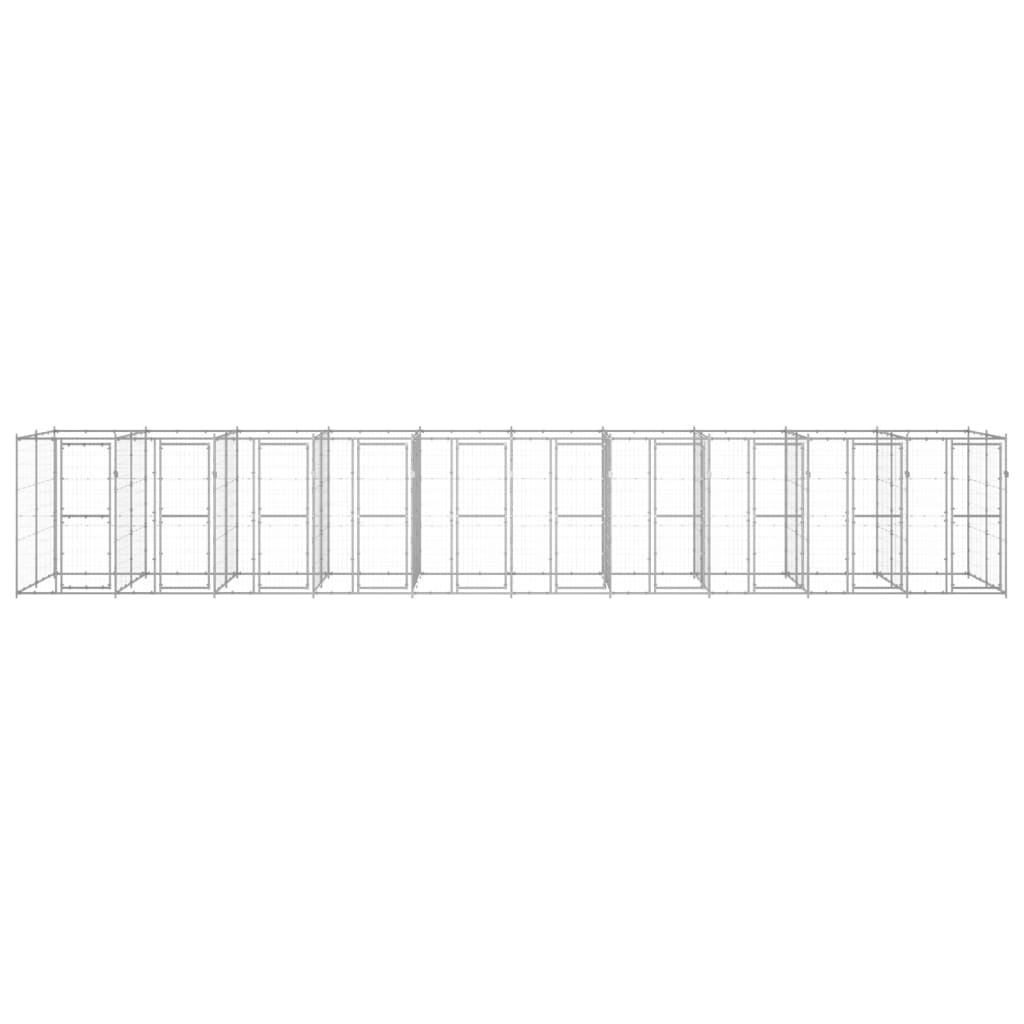 Gabbia per Cani da Esterno in Acciaio Zincato 24,2 mÂ² cod mxl 55614