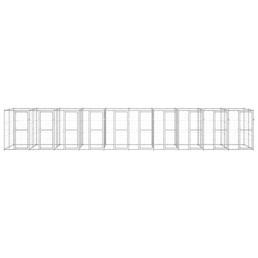 Gabbia per Cani da Esterno in Acciaio Zincato 24,2 mÂ² cod mxl 55614