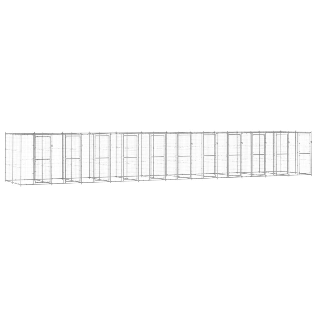 Gabbia per Cani da Esterno in Acciaio Zincato 26,62mÂ² cod mxl 55551