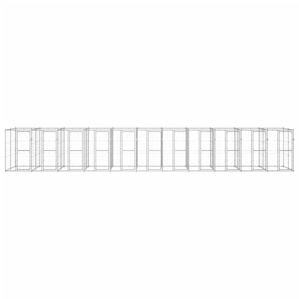 Gabbia per Cani da Esterno in Acciaio Zincato 26,62mÂ² cod mxl 55551