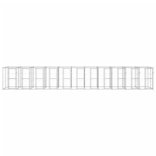 Gabbia per Cani da Esterno in Acciaio Zincato 26,62mÂ² cod mxl 55551