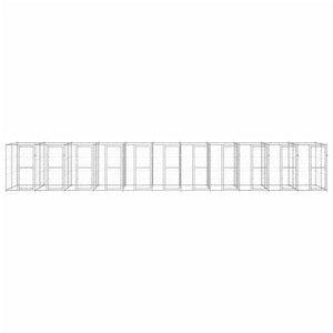 Gabbia per Cani da Esterno in Acciaio Zincato 26,62m² 3082291