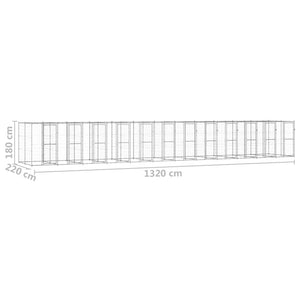 Gabbia per Cani da Esterno in Acciaio Zincato 29,04 mÂ² cod mxl 55607