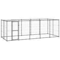 Gabbia per Cani da Esterno in Acciaio con Tetto 12,1 m² 3082294