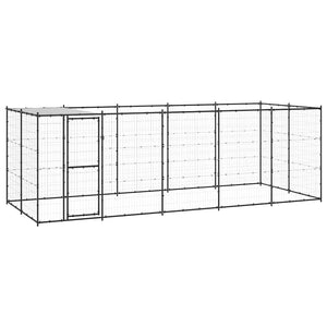 Gabbia per Cani da Esterno in Acciaio con Tetto 12,1 m² 3082294