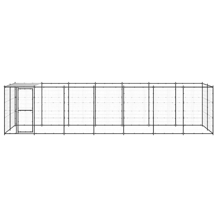 Gabbia per Cani da Esterno in Acciaio con Tetto 16,94 m² 3082295