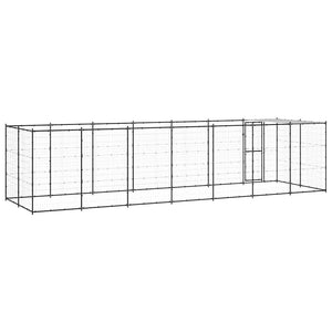 Gabbia per Cani da Esterno in Acciaio con Tetto 16,94 m² 3082295