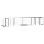 Recinto per animali da esterno per cani in acciaio con tetto 2178 m² 02_0000396