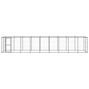 Recinto per animali da esterno per cani in acciaio con tetto 2178 m² 02_0000396