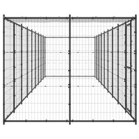 Recinto per animali da esterno per cani in acciaio con tetto 2178 m² 02_0000396