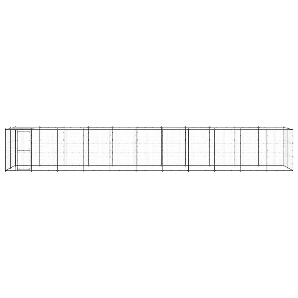 Gabbia per Cani da Esterno in Acciaio con Tetto 26,62 m² 3082297