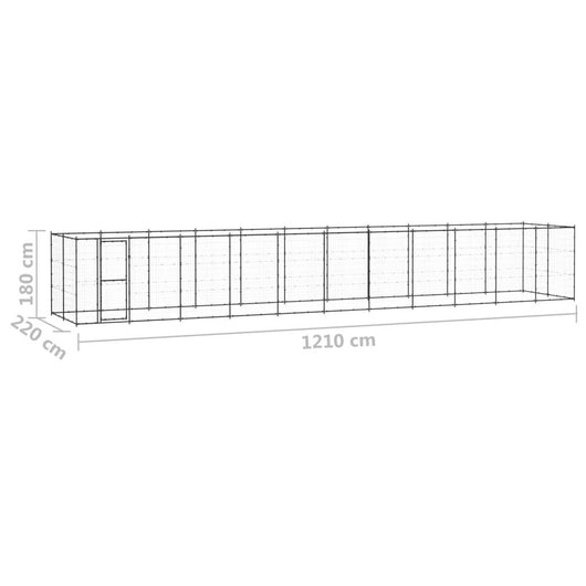 Recinto per cani da esterno recinto per animali recinto per cani da esterno recinto per cani in acciaio 2662 m² 02_0000368