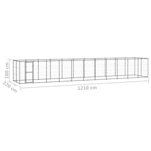 Gabbia per Cani da Esterno in Acciaio 26,62 mÂ² cod mxl 62189