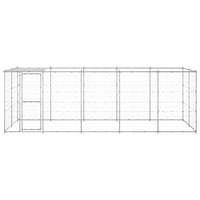 Gabbia per Cani da Esterno in Acciaio Zincato con Tetto 12,1 mÂ² cod mxl 55161