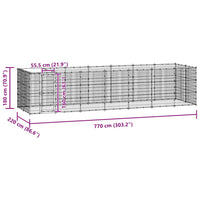 Gabbia per Cani da Esterno in Acciaio Zincato con Tetto 16,94 m² 3082305