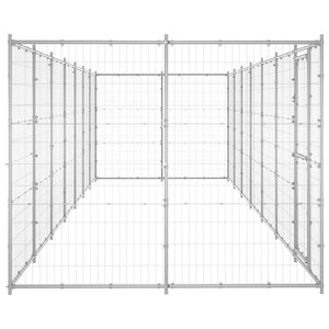 Gabbia per Cani da Esterno in Acciaio Zincato 16,94 m² 3082310