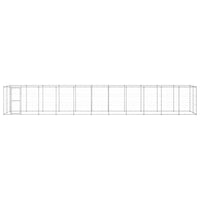 Gabbia per Cani da Esterno in Acciaio Zincato 26,62mÂ² cod mxl 59975