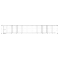 Cuccia da esterno gabbia recinto per animali box esterno per cani in acciaio zincato 26,62 m² 02_0000418