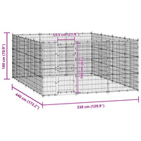 Gabbia per Cani da Esterno in Acciaio 14,52 m² 3082313