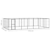 Gabbia per Cani da Esterno in Acciaio 33,88 mÂ² cod mxl 62186