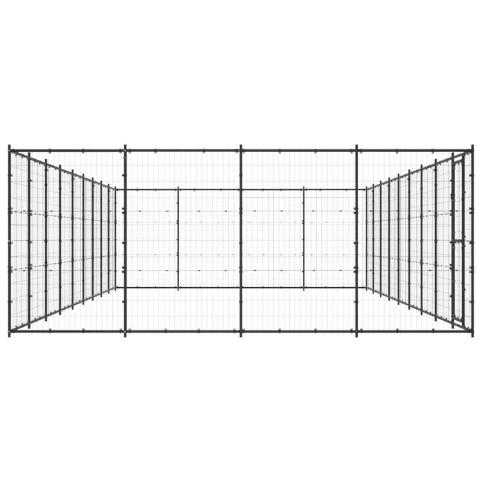 Recinto per cani da esterno per parco animali da esterno per cani in acciaio 4356 m² 02_0000373